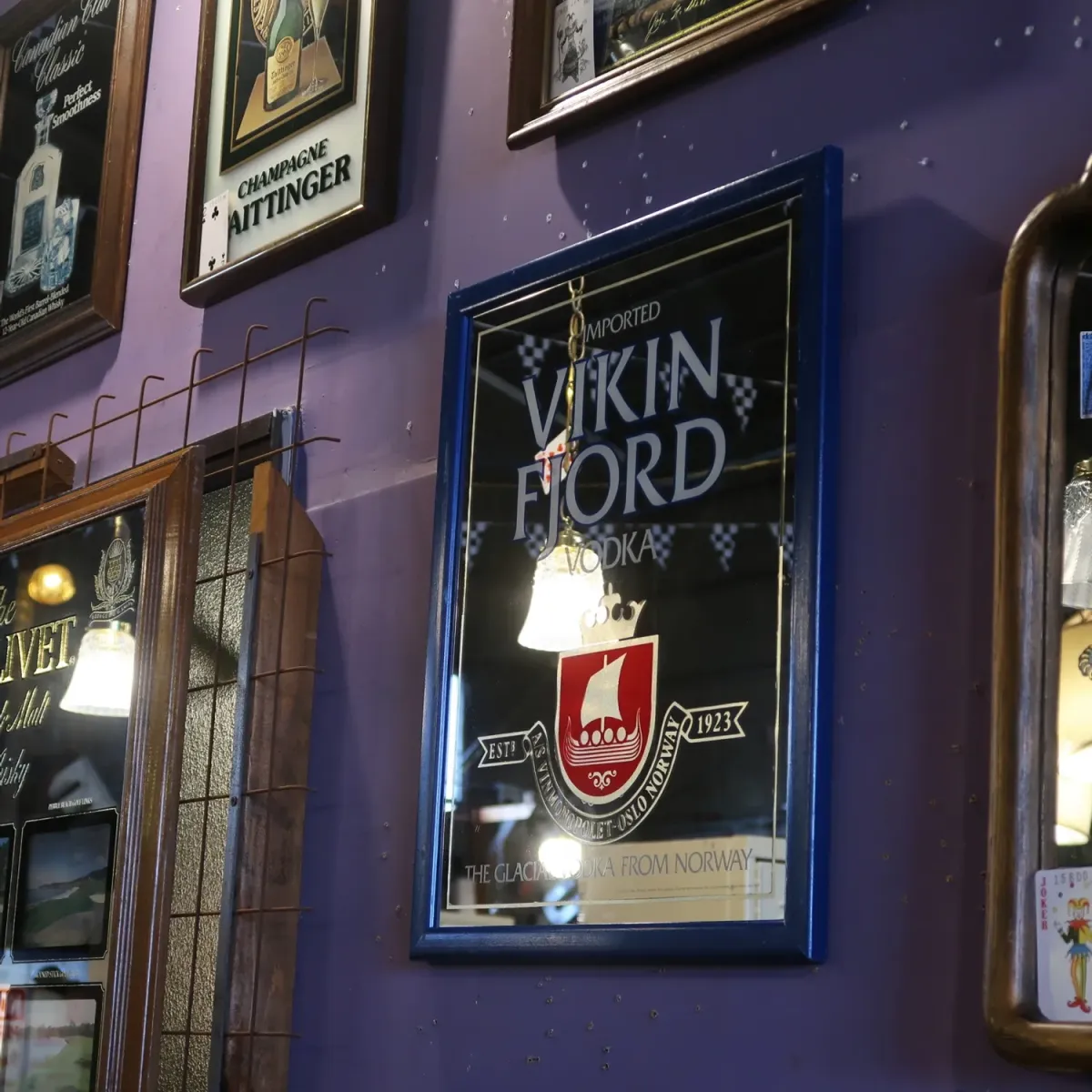 VIKIN FJORD ビンテージ パブミラー