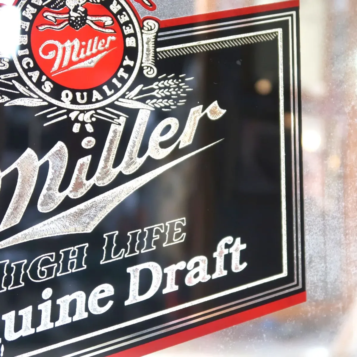 Miller HIGH LIFE ビンテージ パブミラー