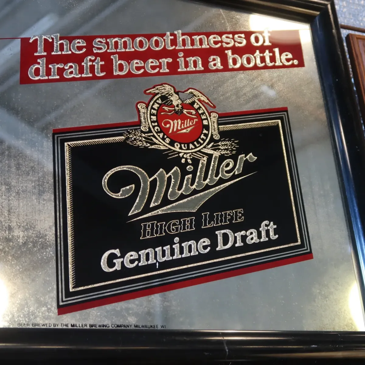 Miller HIGH LIFE ビンテージ パブミラー