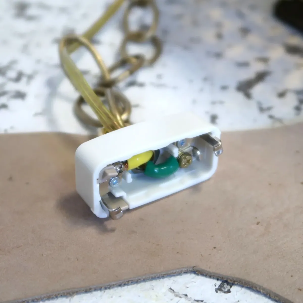 アンティーク アンバーガラス ペンダントランプ