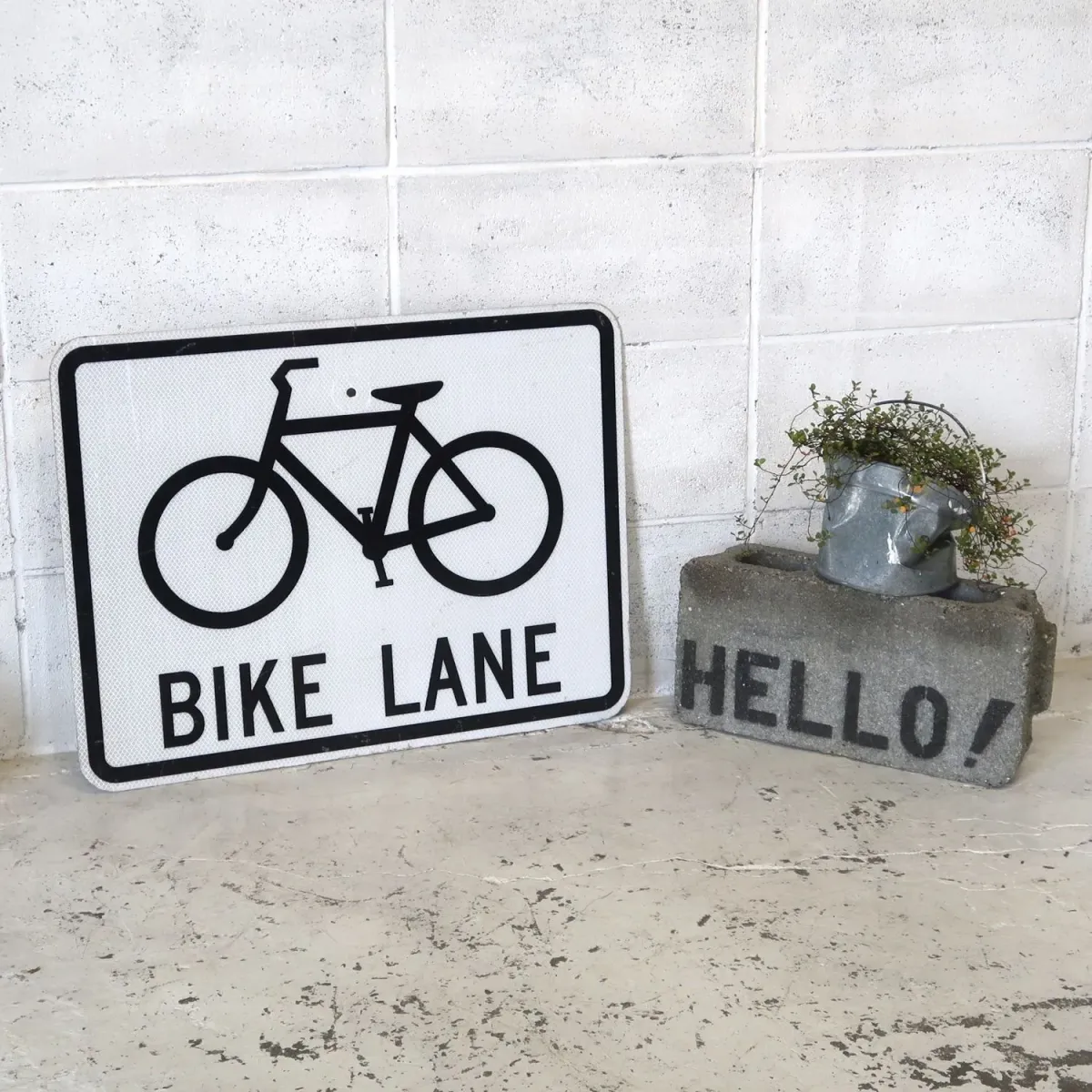 BIKE LANE ロードサイン