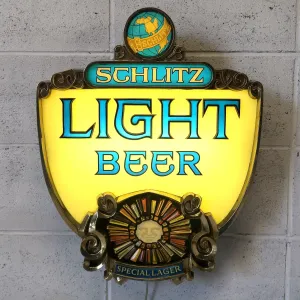 Schlitz LIGHT ビンテージ モーションライトサイン