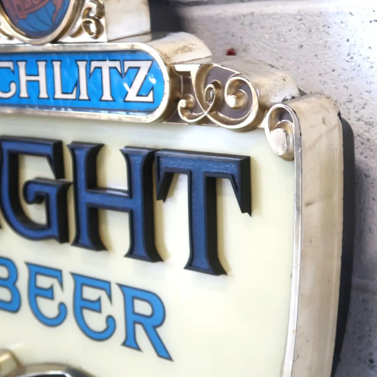 Schlitz LIGHT ビンテージ モーションライトサイン