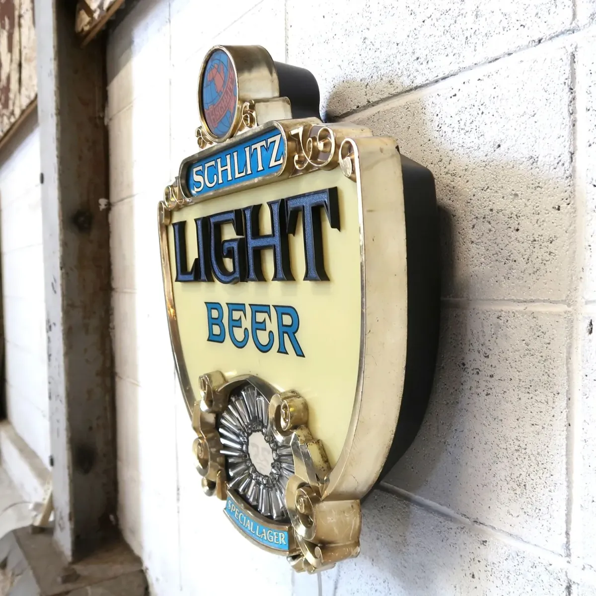 Schlitz LIGHT ビンテージ モーションライトサイン