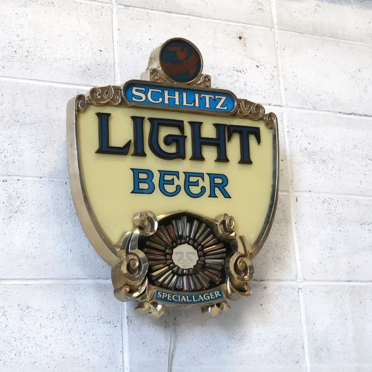 Schlitz LIGHT ビンテージ モーションライトサイン