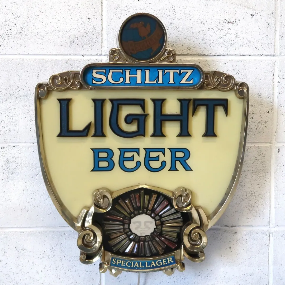 Schlitz LIGHT ビンテージ モーションライトサイン