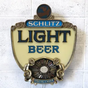Schlitz LIGHT ビンテージ モーションライトサイン