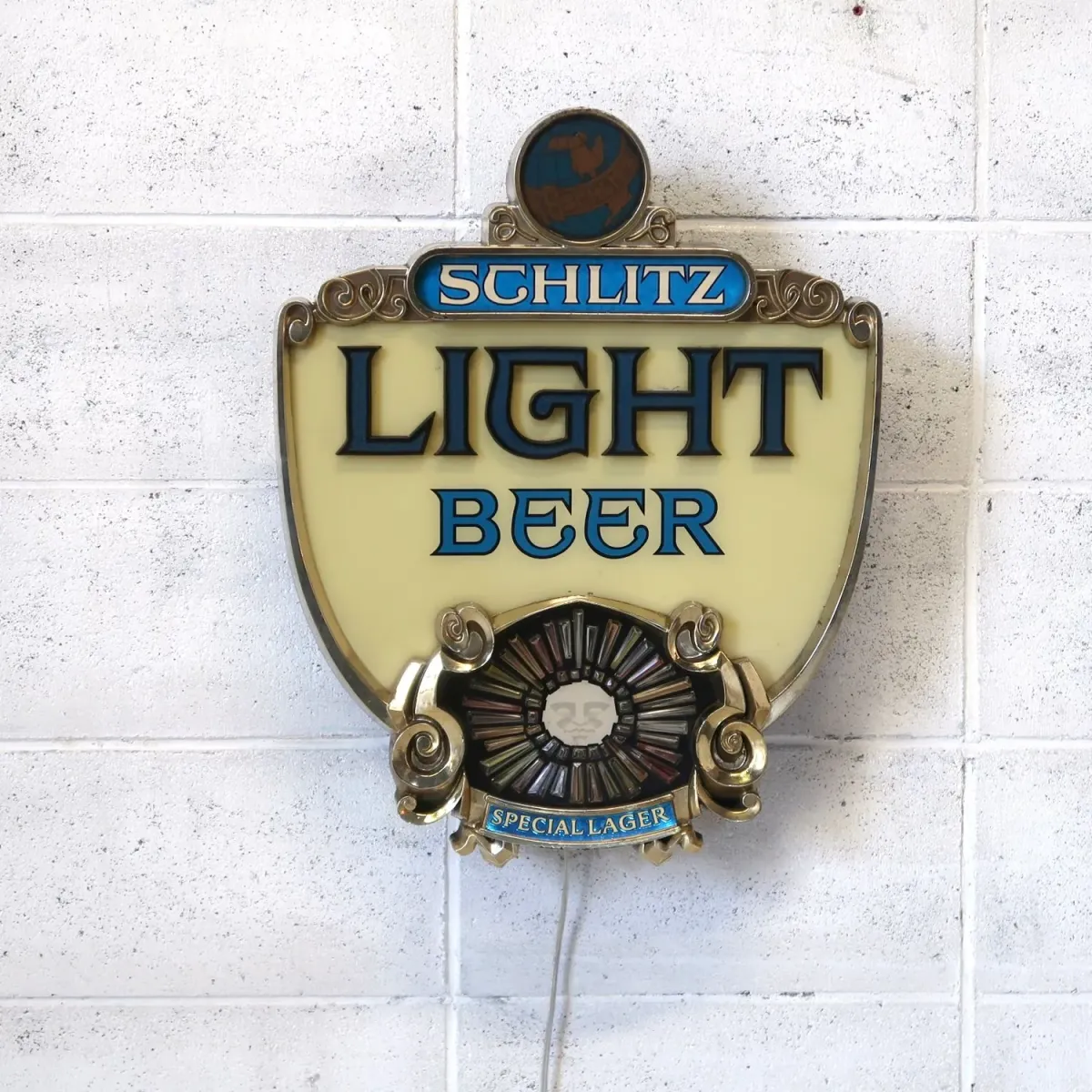 Schlitz LIGHT ビンテージ モーションライトサイン
