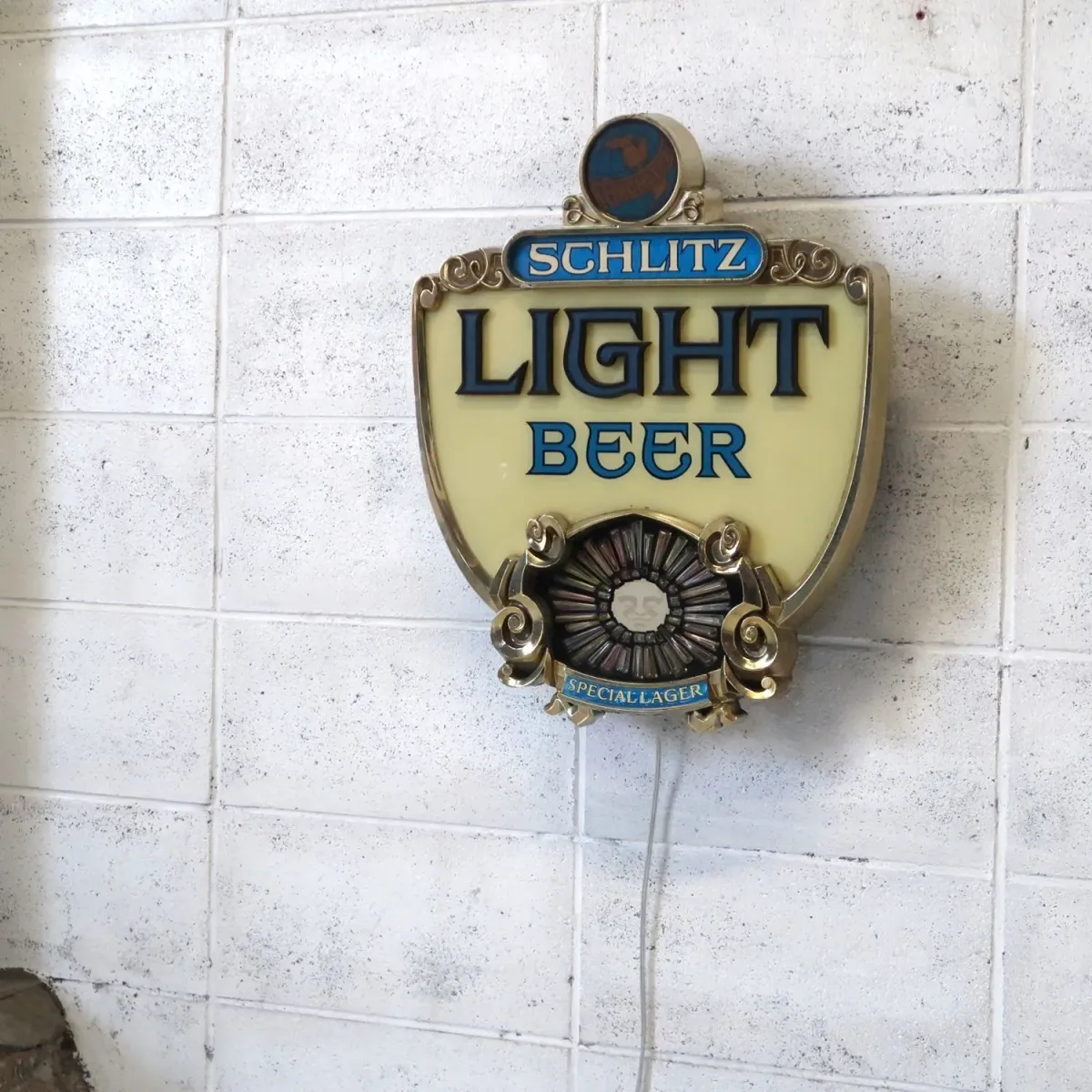 Schlitz LIGHT ビンテージ モーションライトサイン