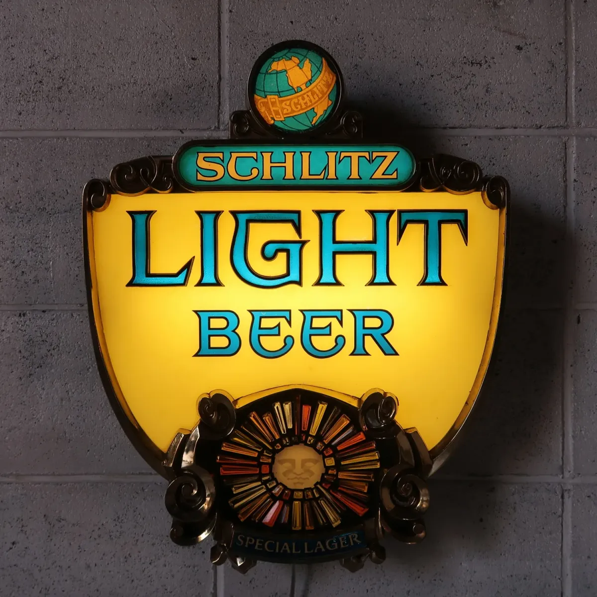 Schlitz LIGHT ビンテージ モーションライトサイン