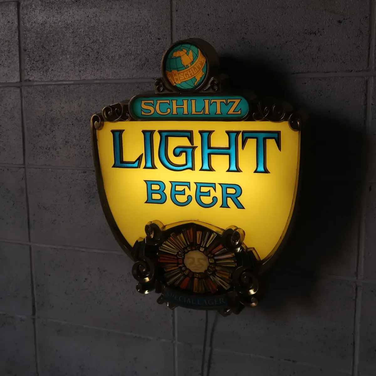 Schlitz LIGHT ビンテージ モーションライトサイン