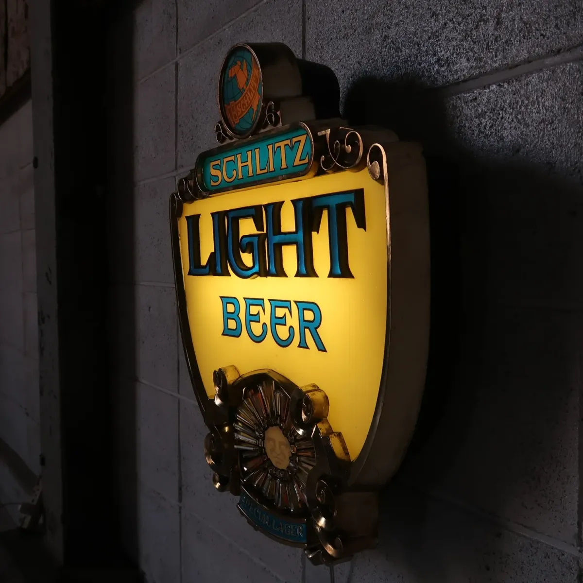 Schlitz LIGHT ビンテージ モーションライトサイン