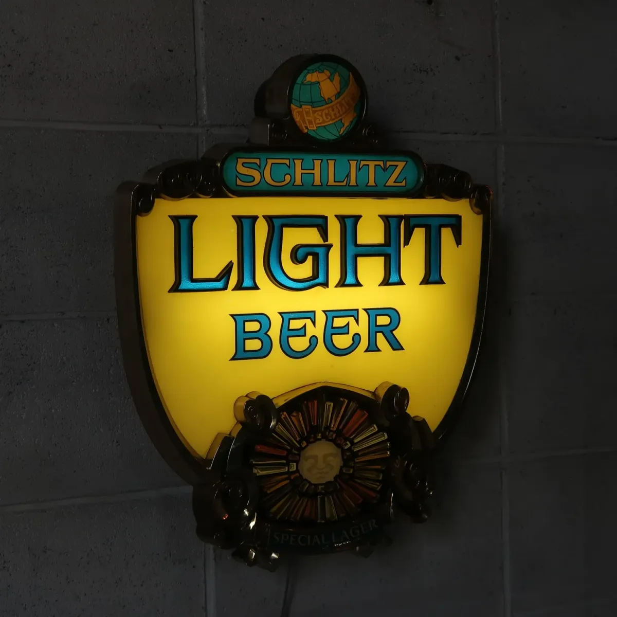Schlitz LIGHT ビンテージ モーションライトサイン