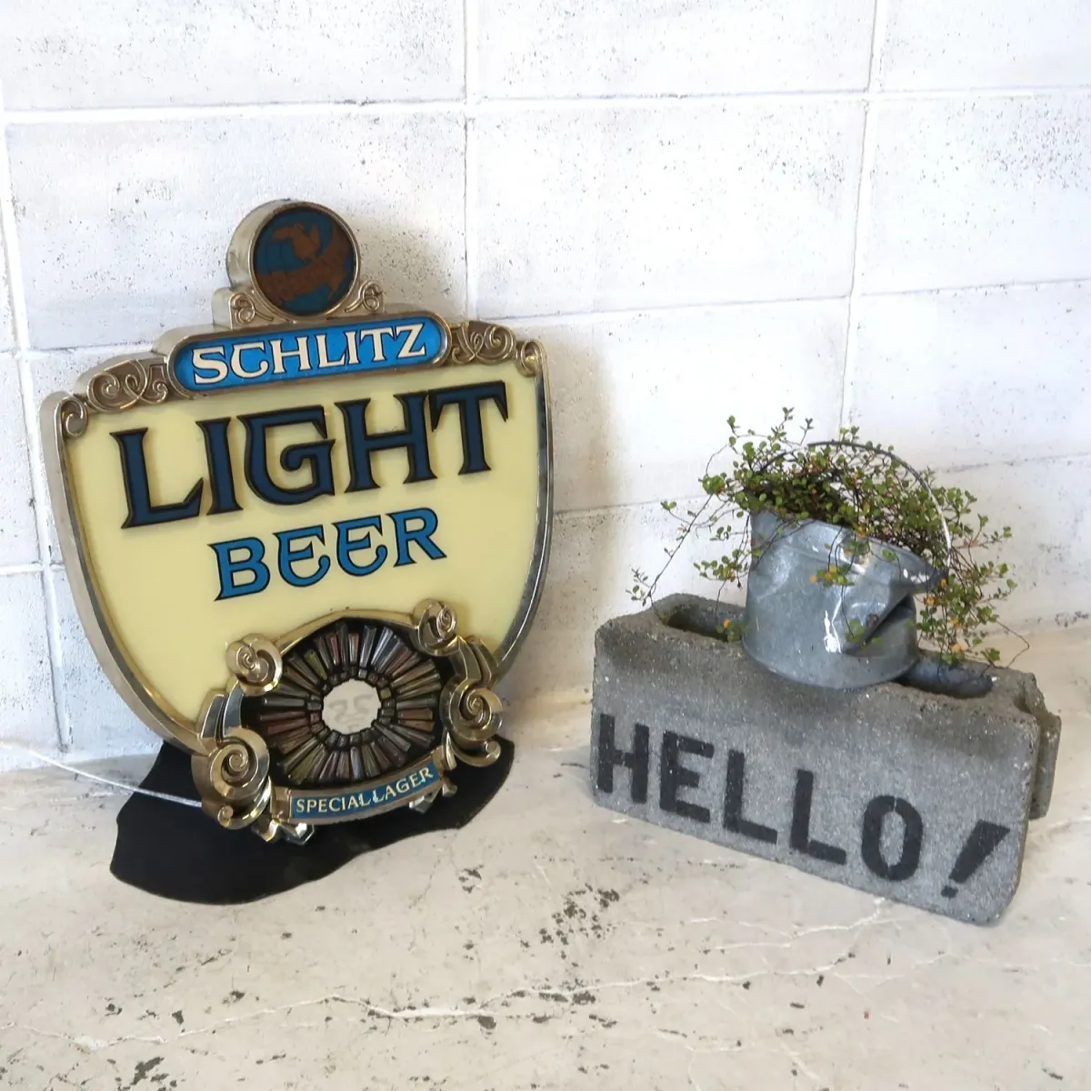 Schlitz LIGHT ビンテージ モーションライトサイン