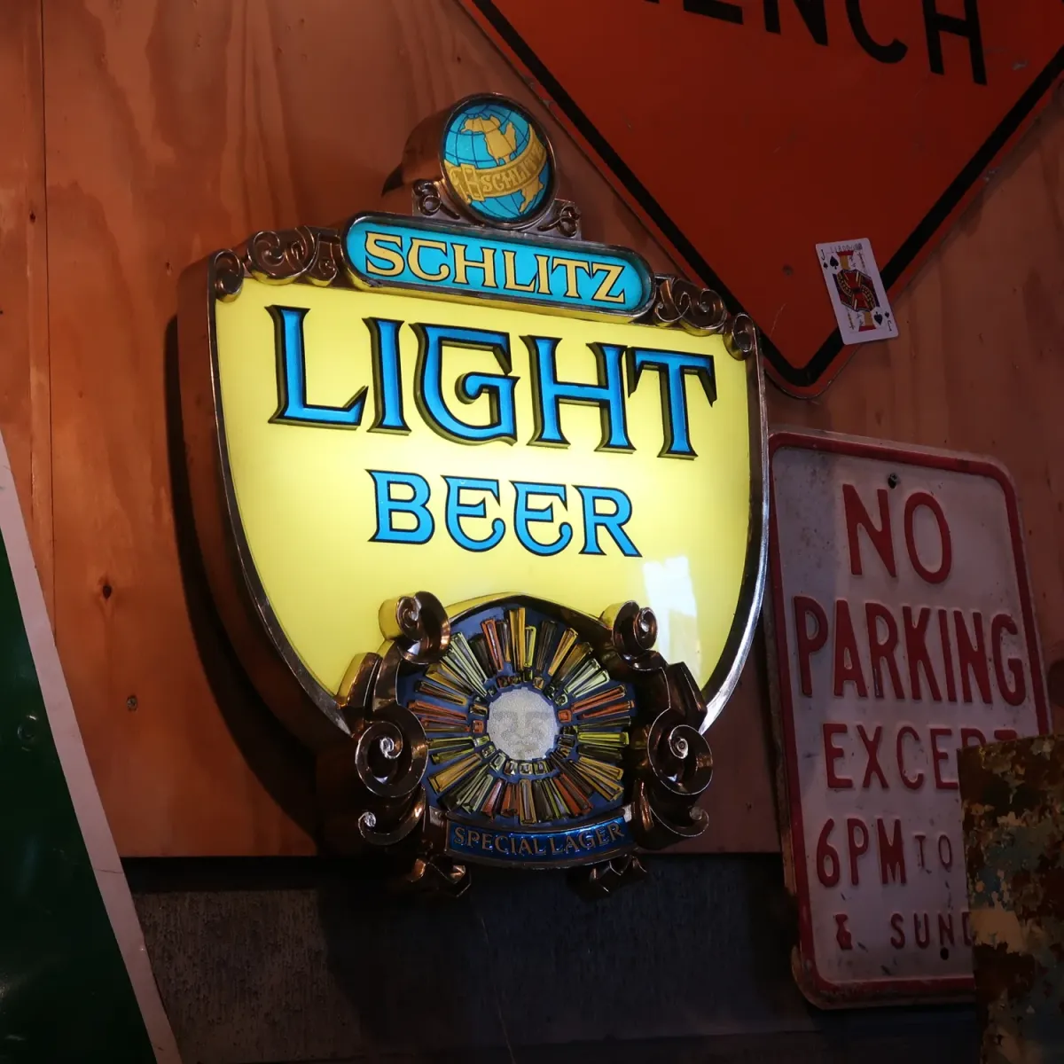 Schlitz LIGHT ビンテージ モーションライトサイン