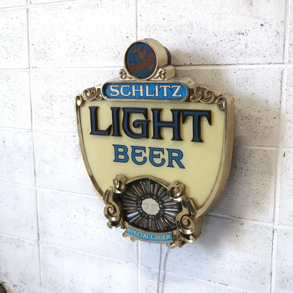Schlitz LIGHT ビンテージ モーションライトサイン