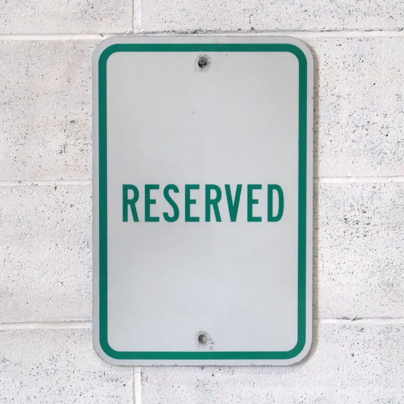 RESERVED メタルサイン
