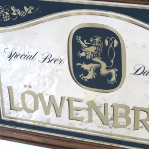 LOWENBRAU ビンテージ 大型パブミラー