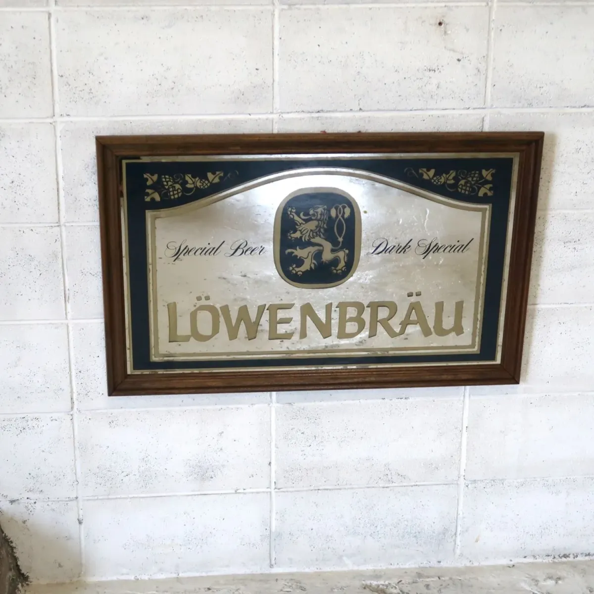LOWENBRAU ビンテージ 大型パブミラー