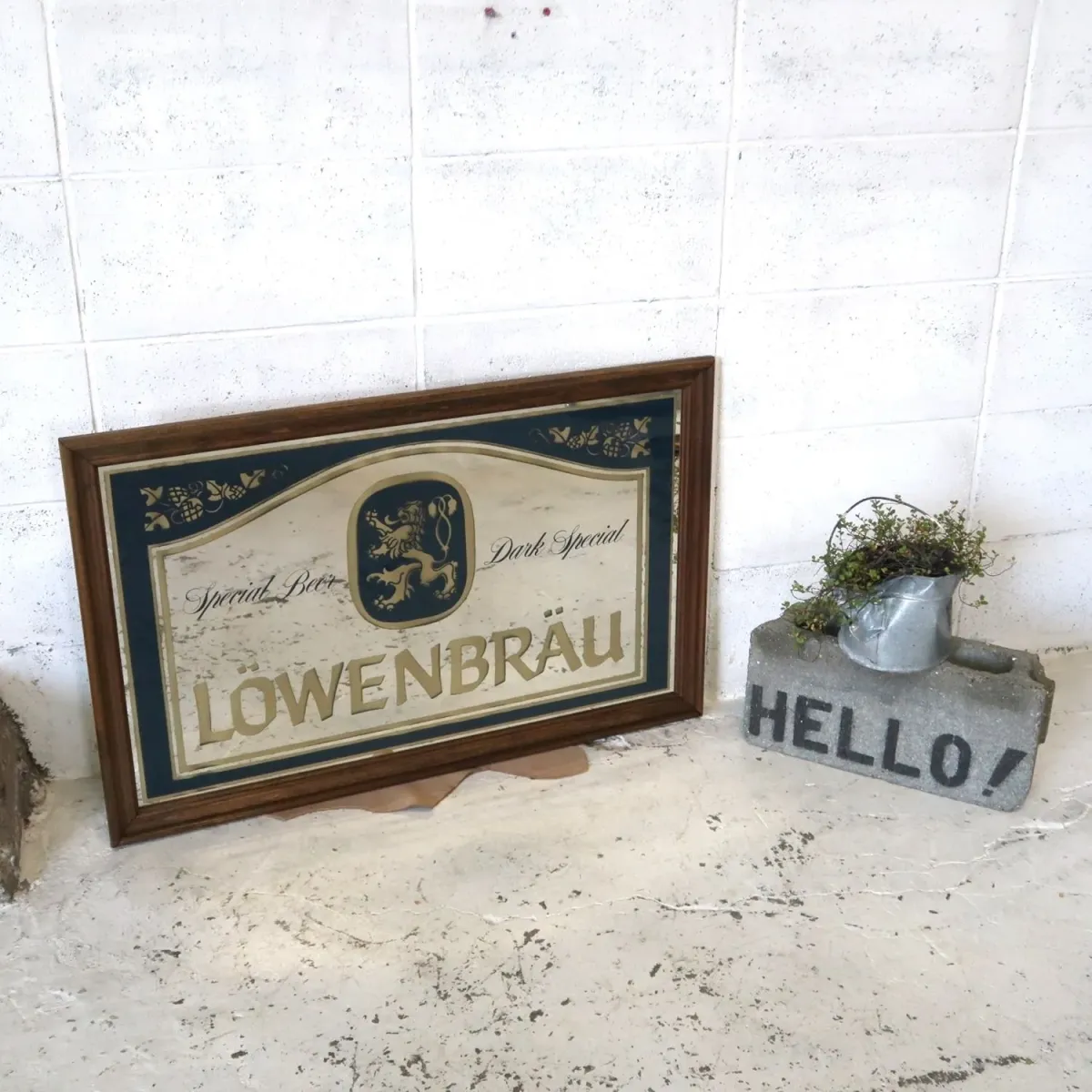 LOWENBRAU ビンテージ 大型パブミラー