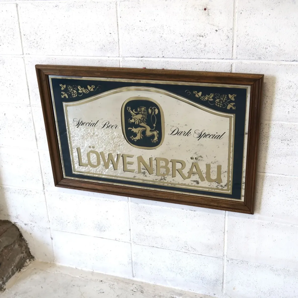 LOWENBRAU ビンテージ 大型パブミラー