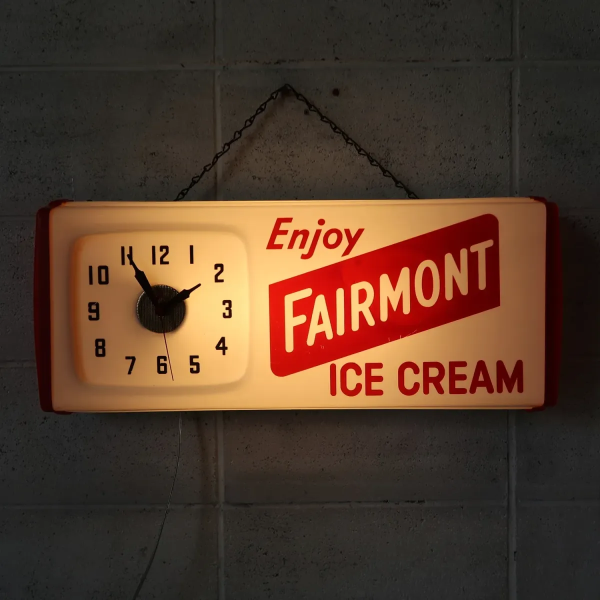 FAIRMONT ICE CREAM ビンテージ ライトクロック