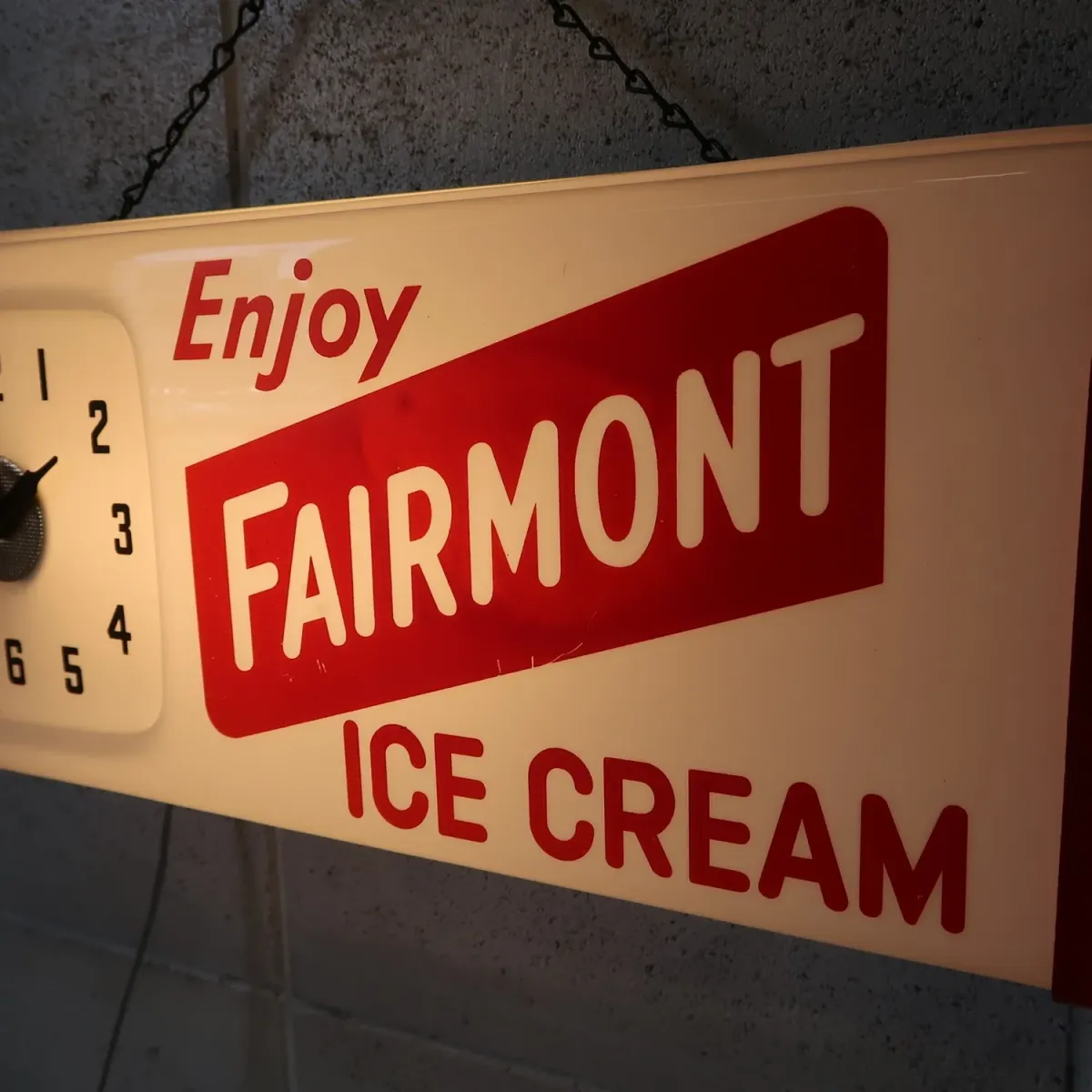 FAIRMONT ICE CREAM ビンテージ ライトクロック