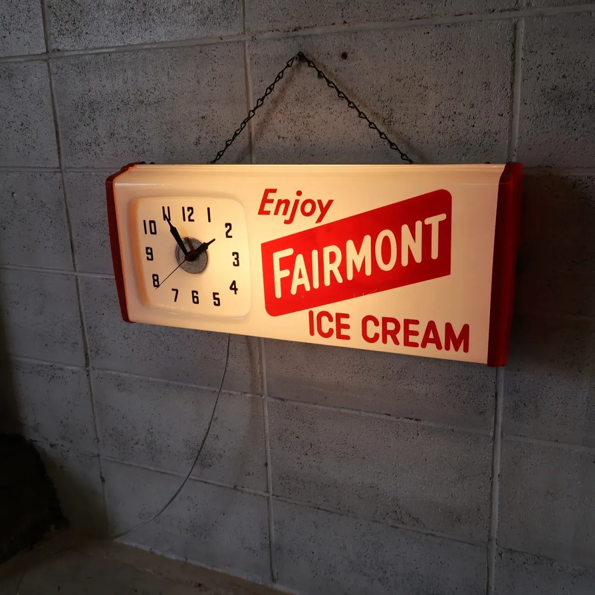 FAIRMONT ICE CREAM ビンテージ ライトクロック