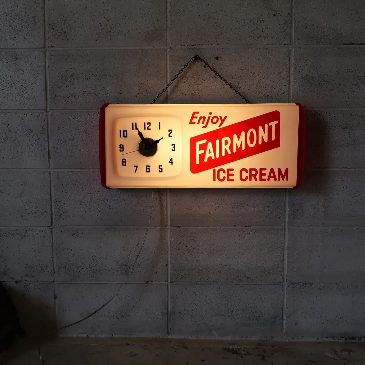 FAIRMONT ICE CREAM ビンテージ ライトクロック