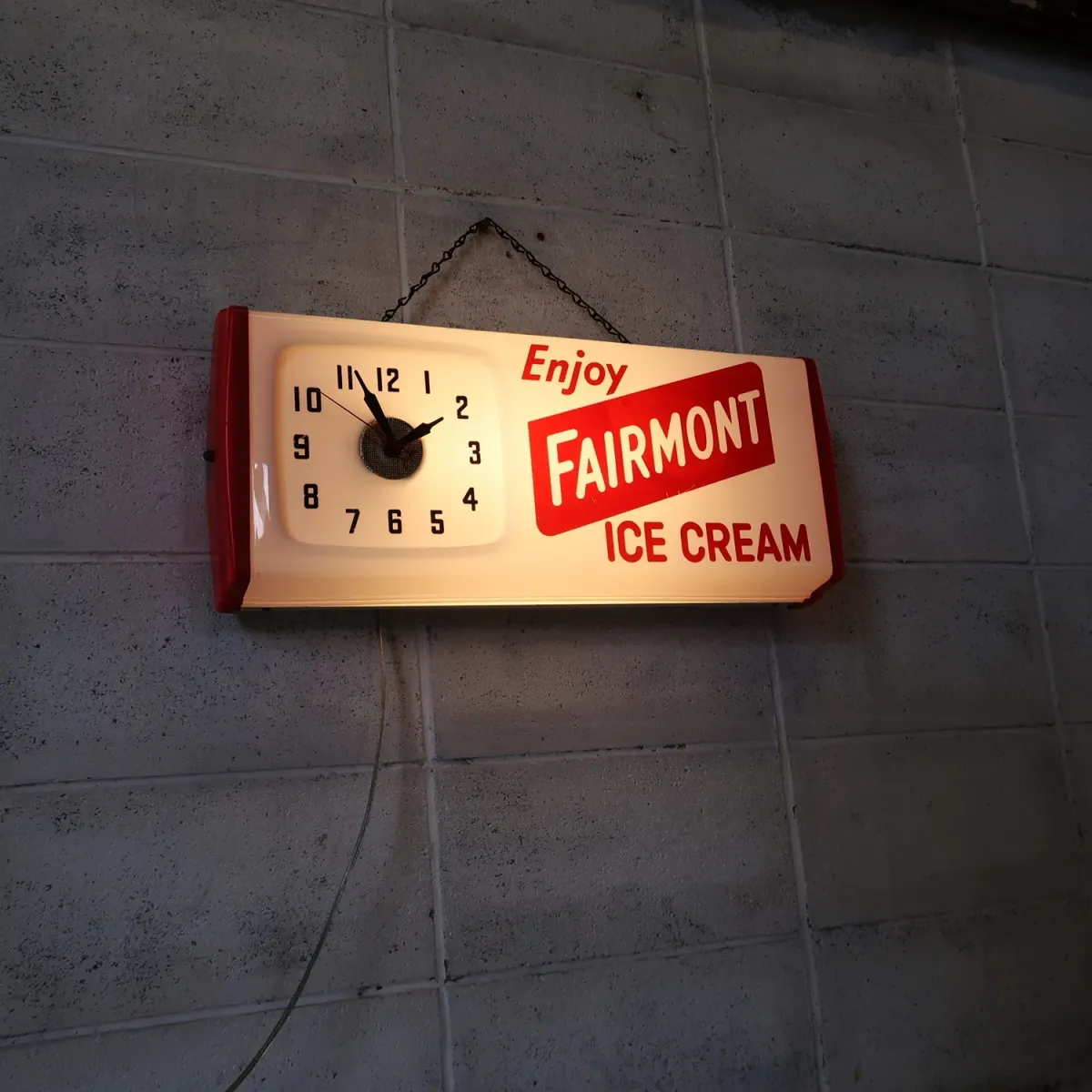 FAIRMONT ICE CREAM ビンテージ ライトクロック