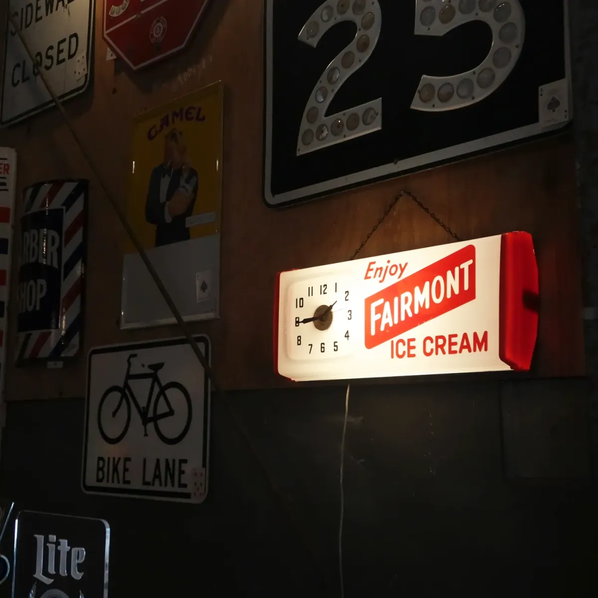FAIRMONT ICE CREAM ビンテージ ライトクロック