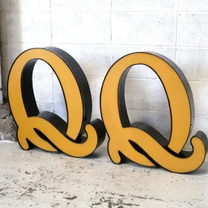ビンテージ レターサイン 大型 Q
