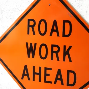 ROAD WORK AHEAD 大型ロードサイン