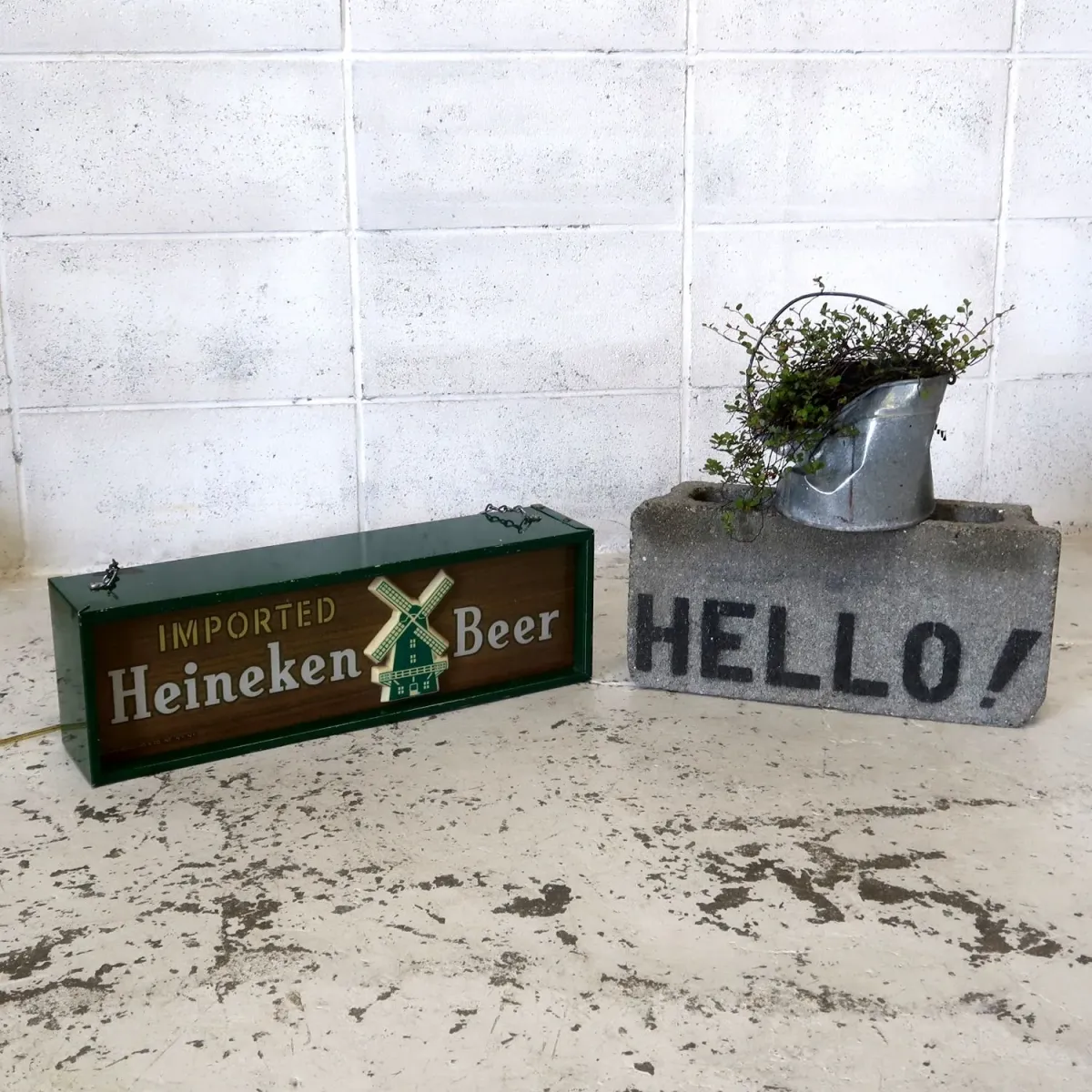 Heineken ビンテージ ライトサイン