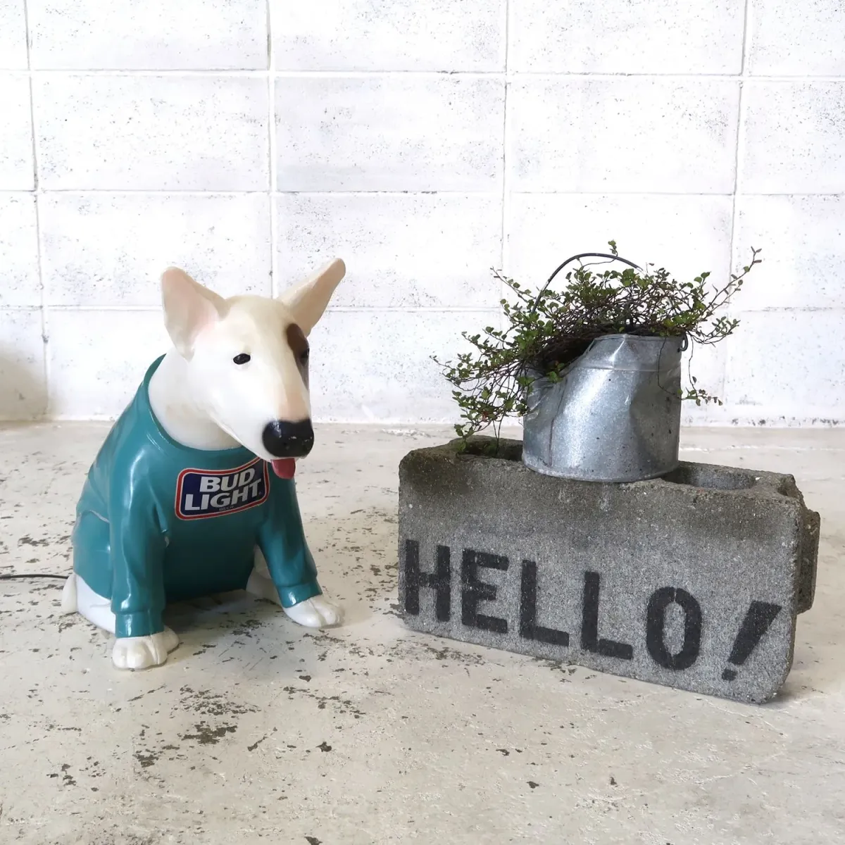 80's BUD LIGHT バド犬ライトサイン Spuds Mackenzie