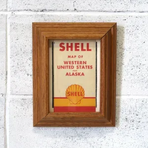 SHELL マップ パンフレット 額装
