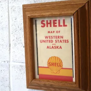 SHELL マップ パンフレット 額装