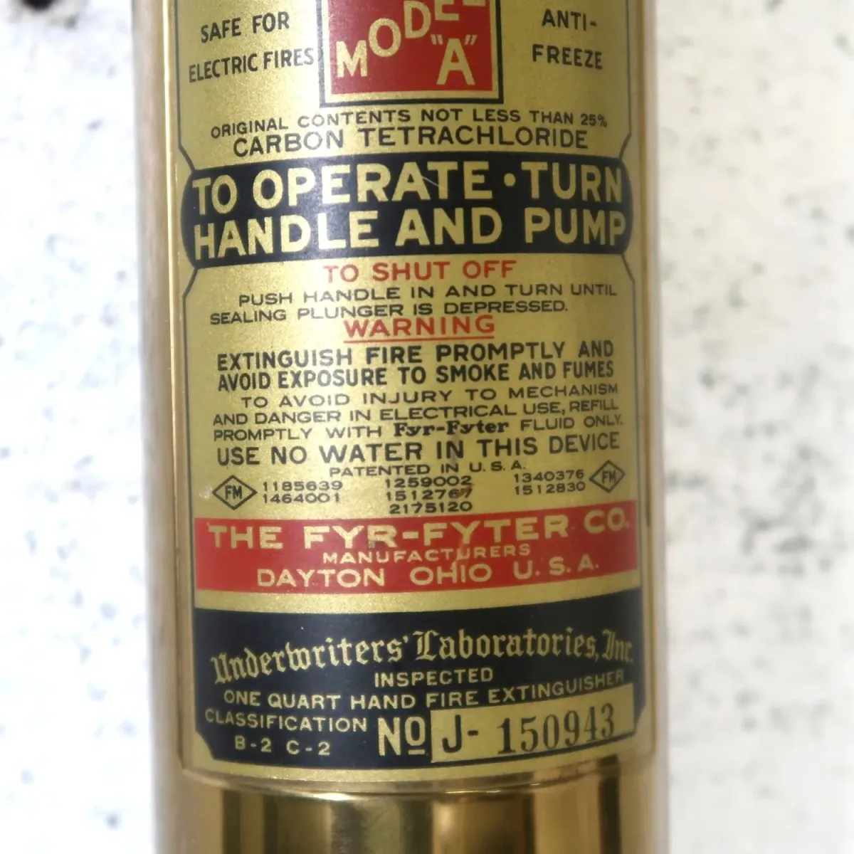 40's ビンテージ 消火器 銅×真鍮