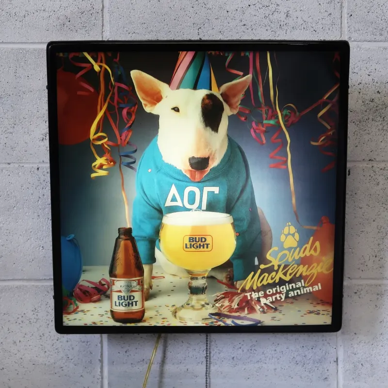 BUD LIGHT バド犬ライトサイン Spuds Mackenzie