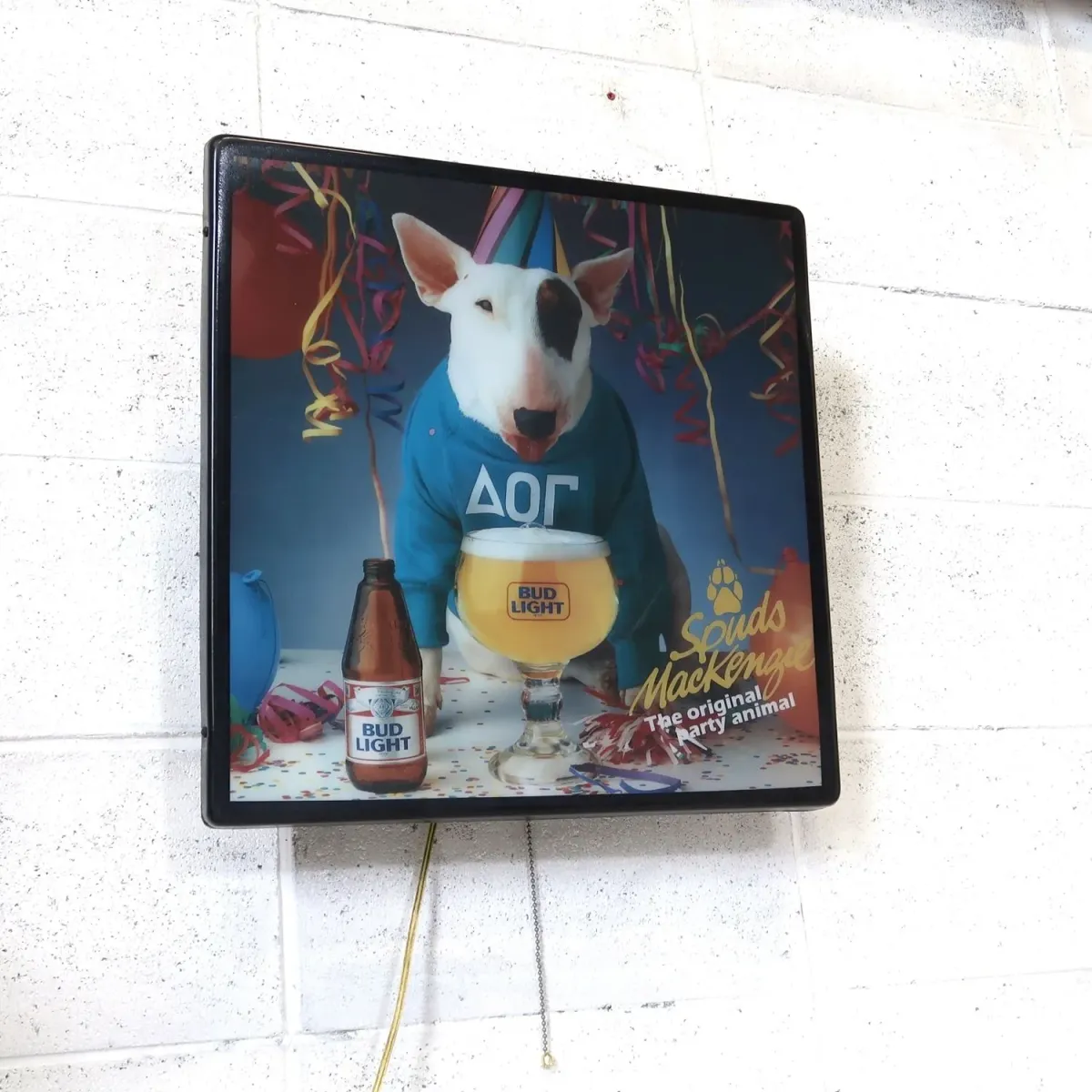 BUD LIGHT バド犬ライトサイン Spuds Mackenzie