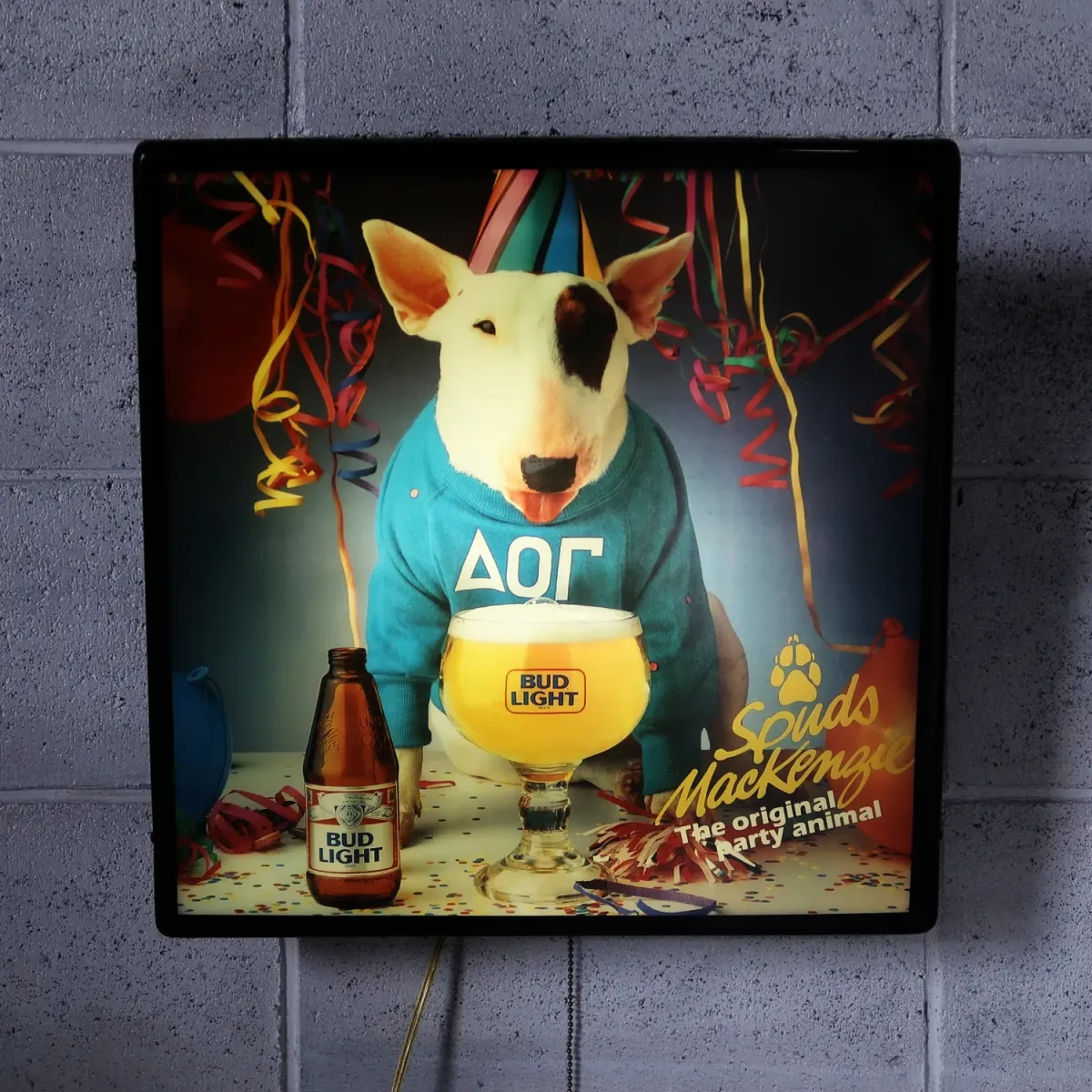 BUD LIGHT バド犬ライトサイン Spuds Mackenzie
