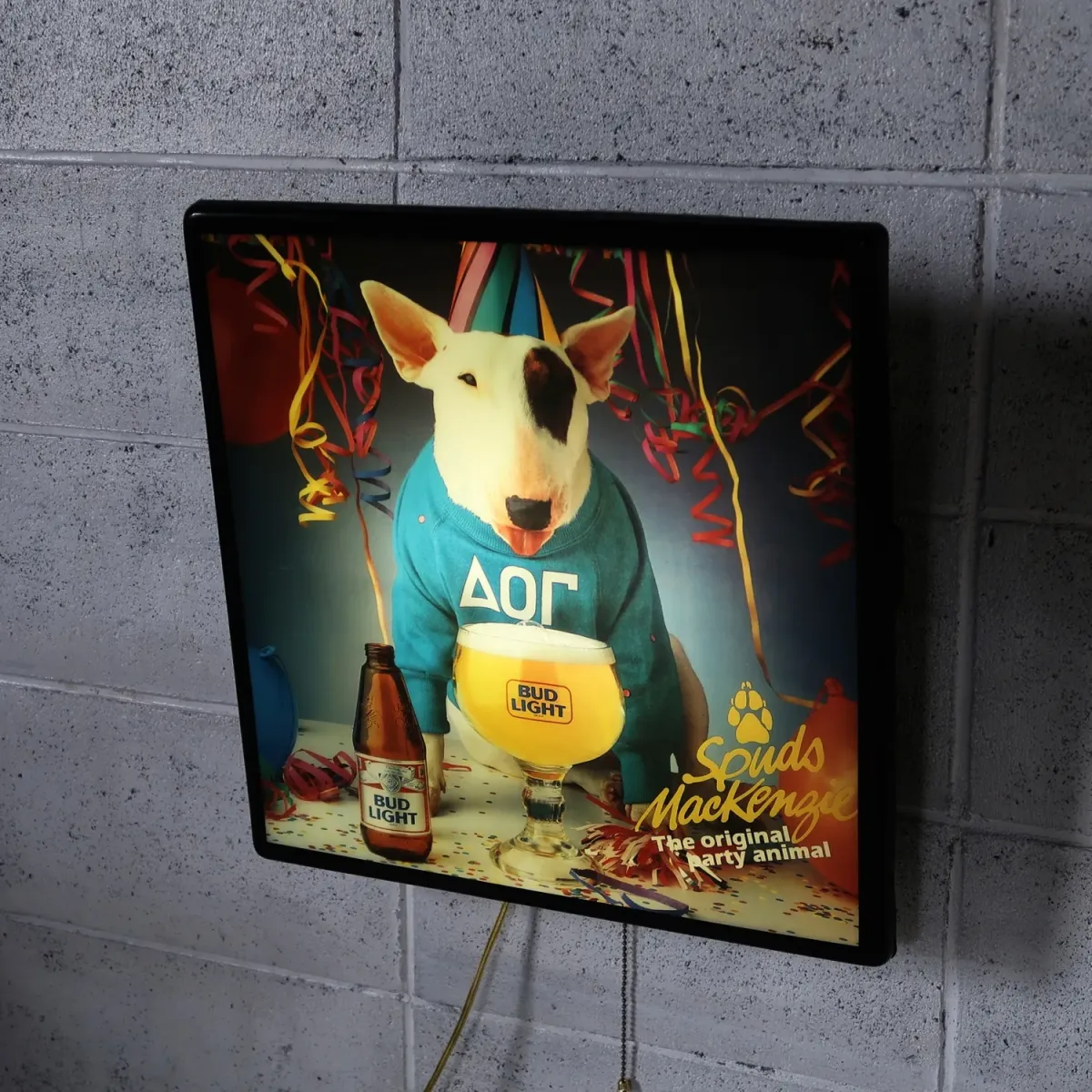BUD LIGHT バド犬ライトサイン Spuds Mackenzie
