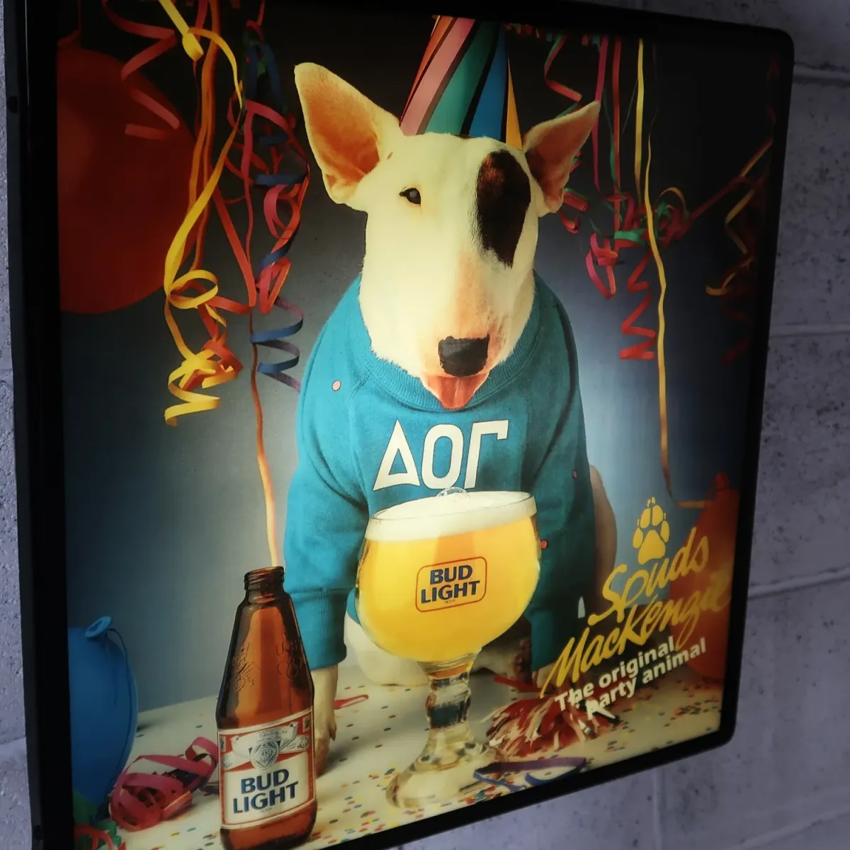 BUD LIGHT バド犬ライトサイン Spuds Mackenzie