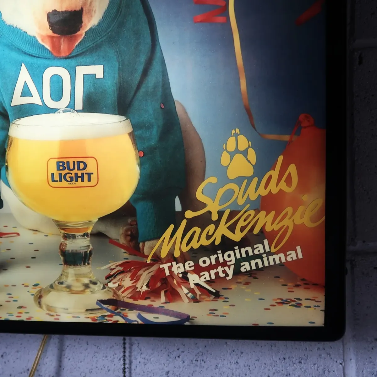 BUD LIGHT バド犬ライトサイン Spuds Mackenzie