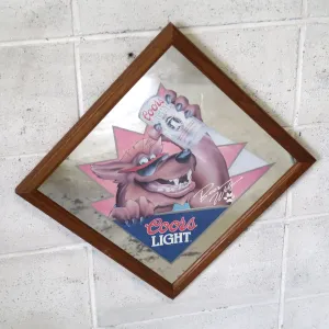 Coors LIGHT ビンテージ パブミラー Beer Wolf