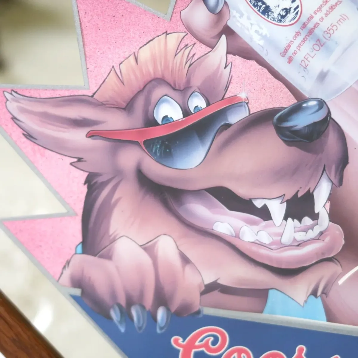 Coors LIGHT ビンテージ パブミラー Beer Wolf