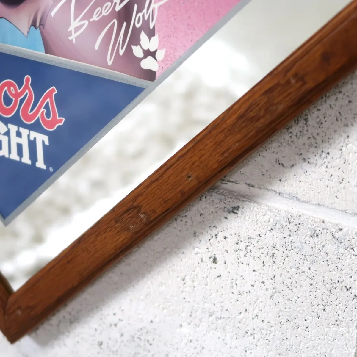 Coors LIGHT ビンテージ パブミラー Beer Wolf