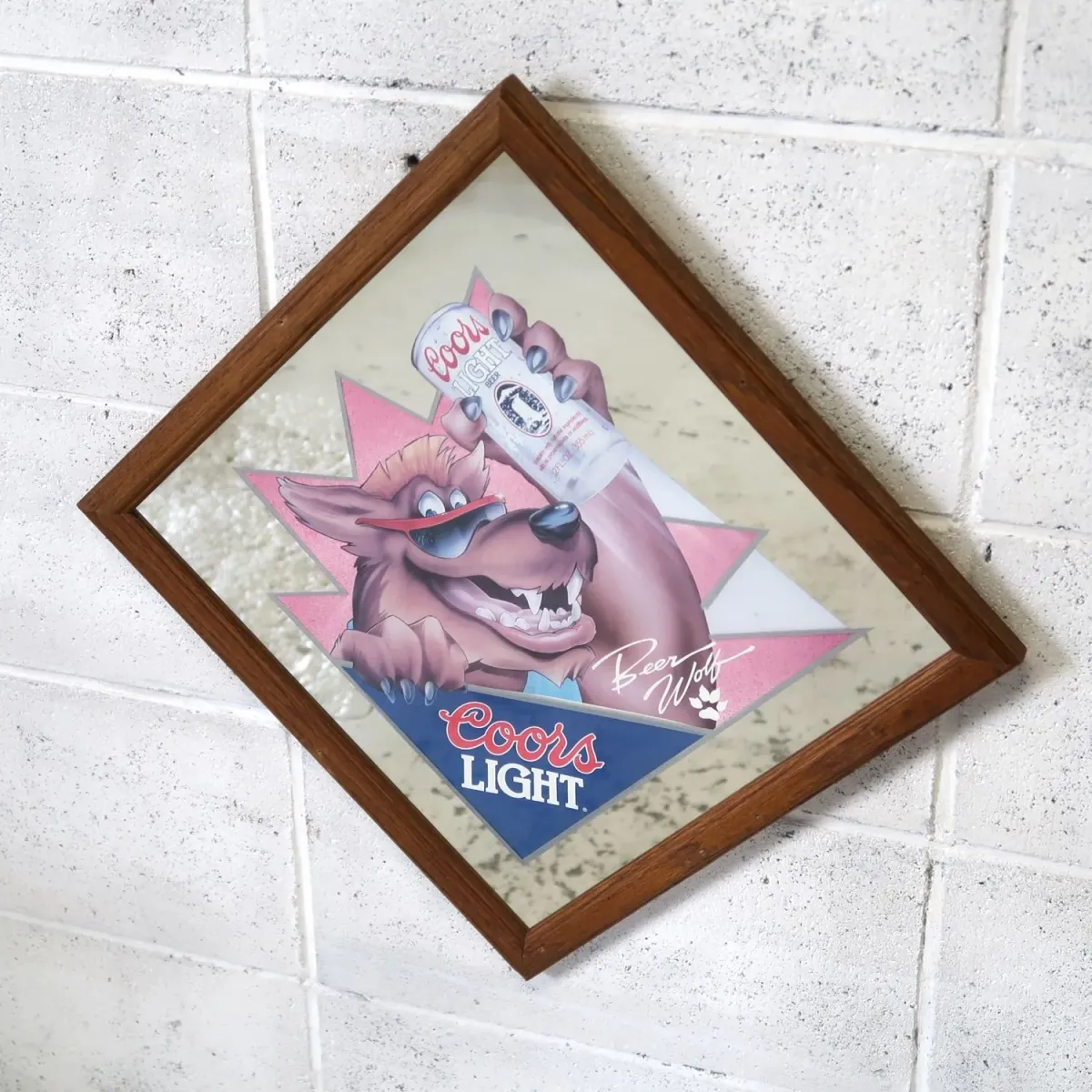 Coors LIGHT ビンテージ パブミラー Beer Wolf