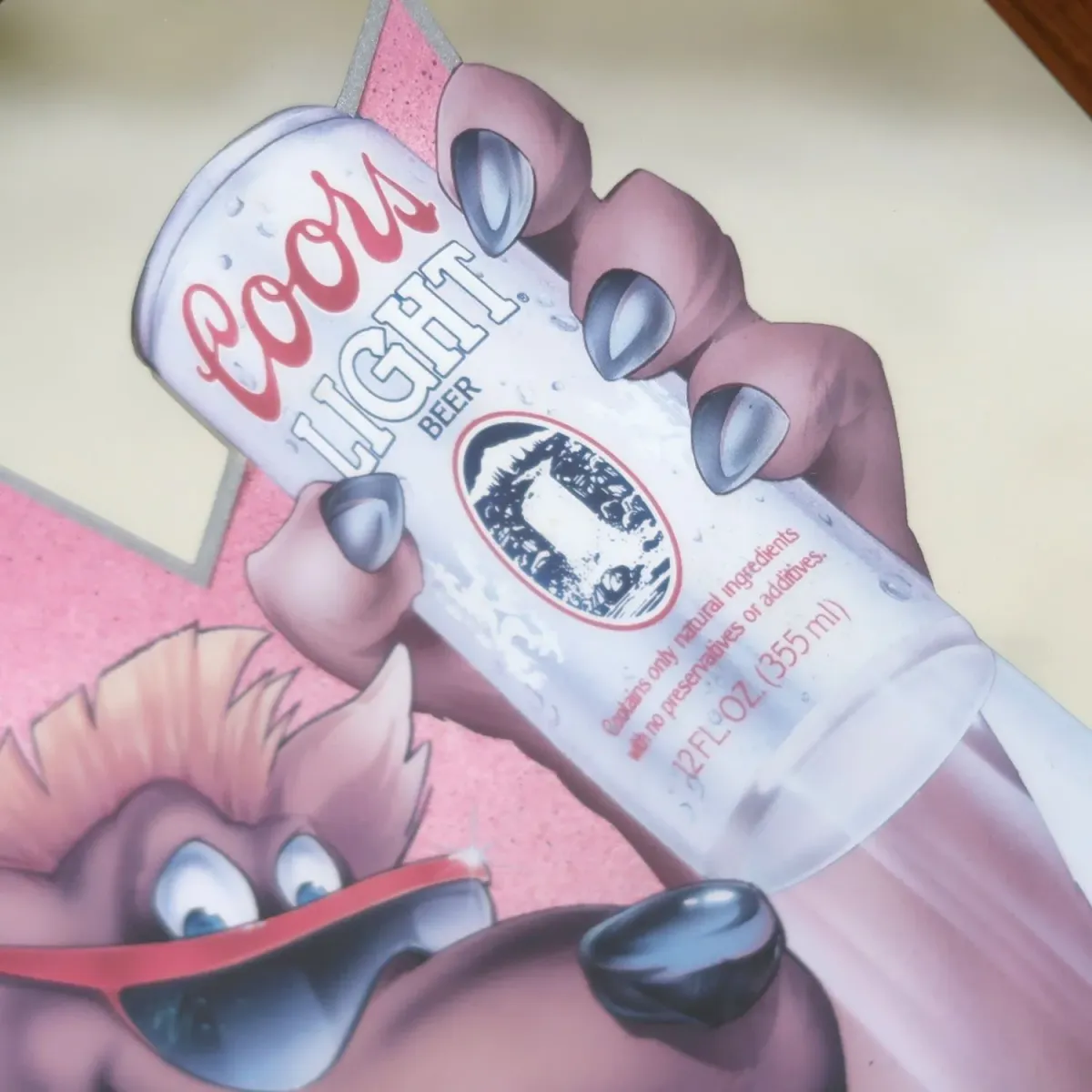 Coors LIGHT ビンテージ パブミラー Beer Wolf
