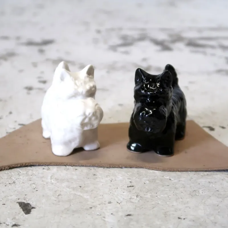 BLACK & WHITE ビンテージ ソルト&ペッパー 2個セット